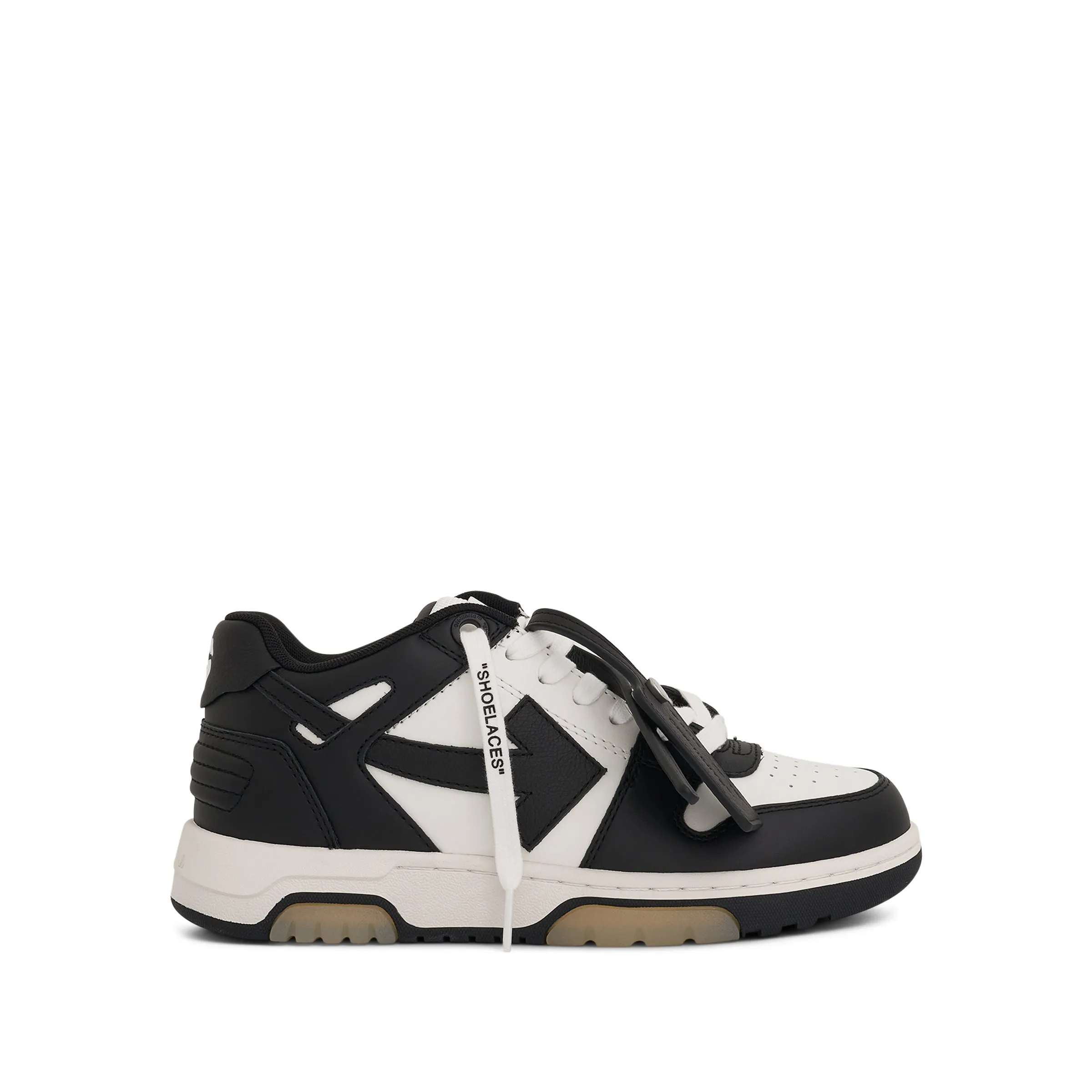 Out Of Office Leather Sneaker in Black/White sold by MARAIS