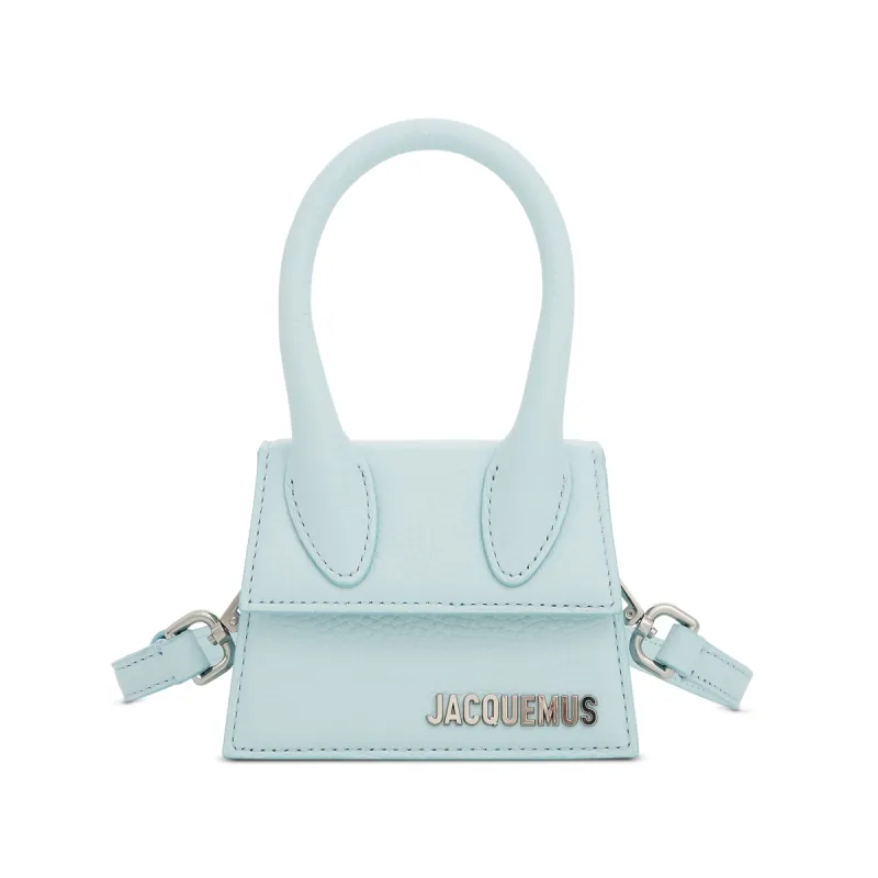 Le Chiquito Mini Grained Leather Bag in Light Blue sold by MARAIS