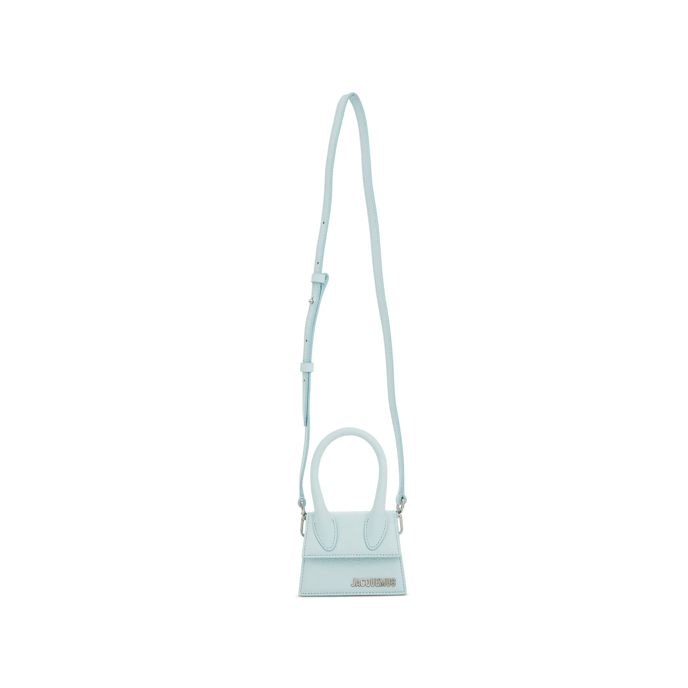Le Chiquito Mini Grained Leather Bag in Light Blue sold by MARAIS product image thumbnail 4