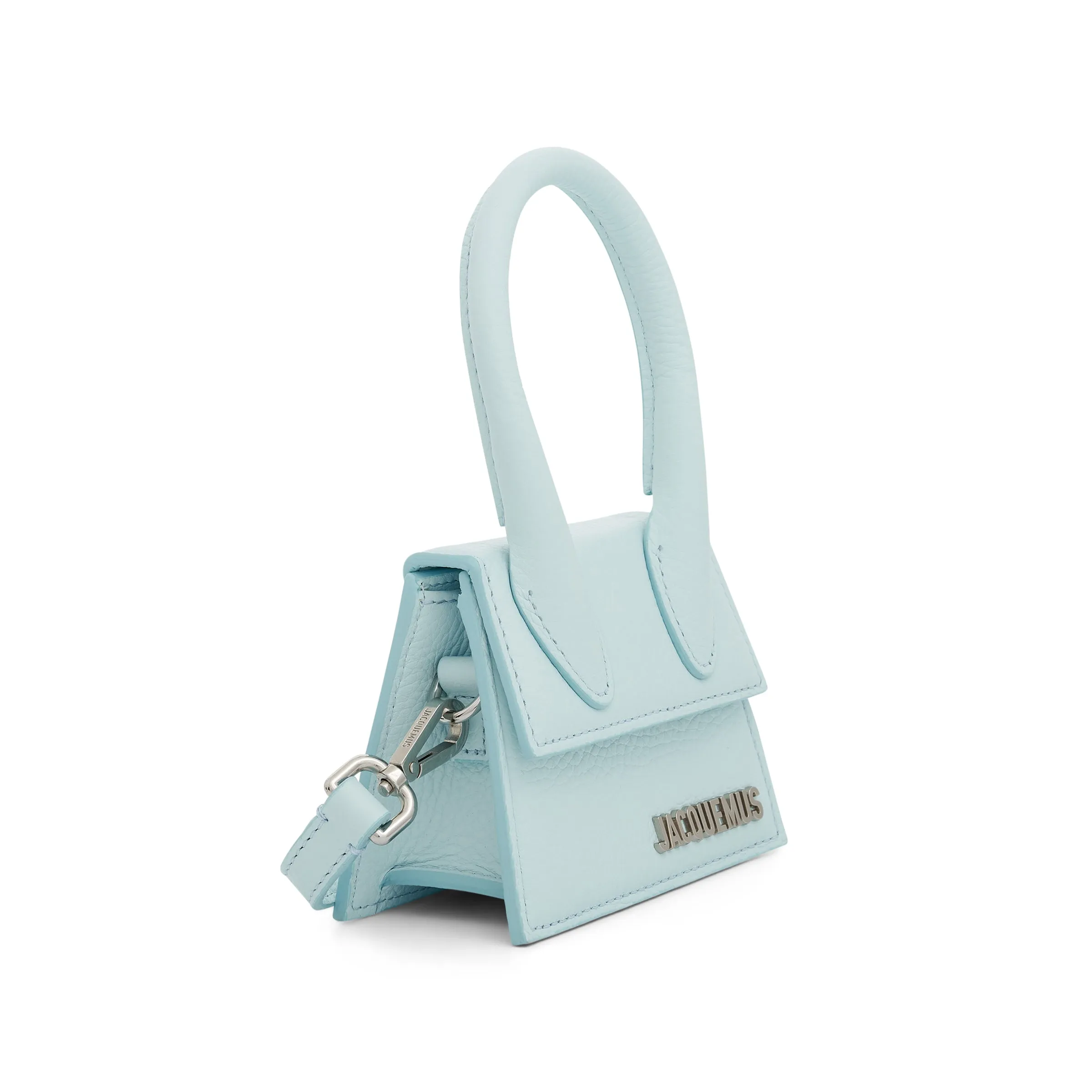 Le Chiquito Mini Grained Leather Bag in Light Blue sold by MARAIS product image thumbnail 2