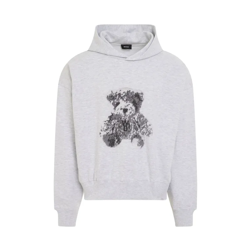 New Teddy Back Logo Hoodie in Grey sold by MARAIS