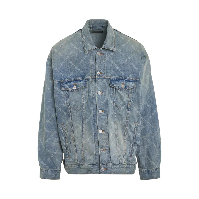 Japanese Ring Oversized Denim Jacket in Blue sold by MARAIS