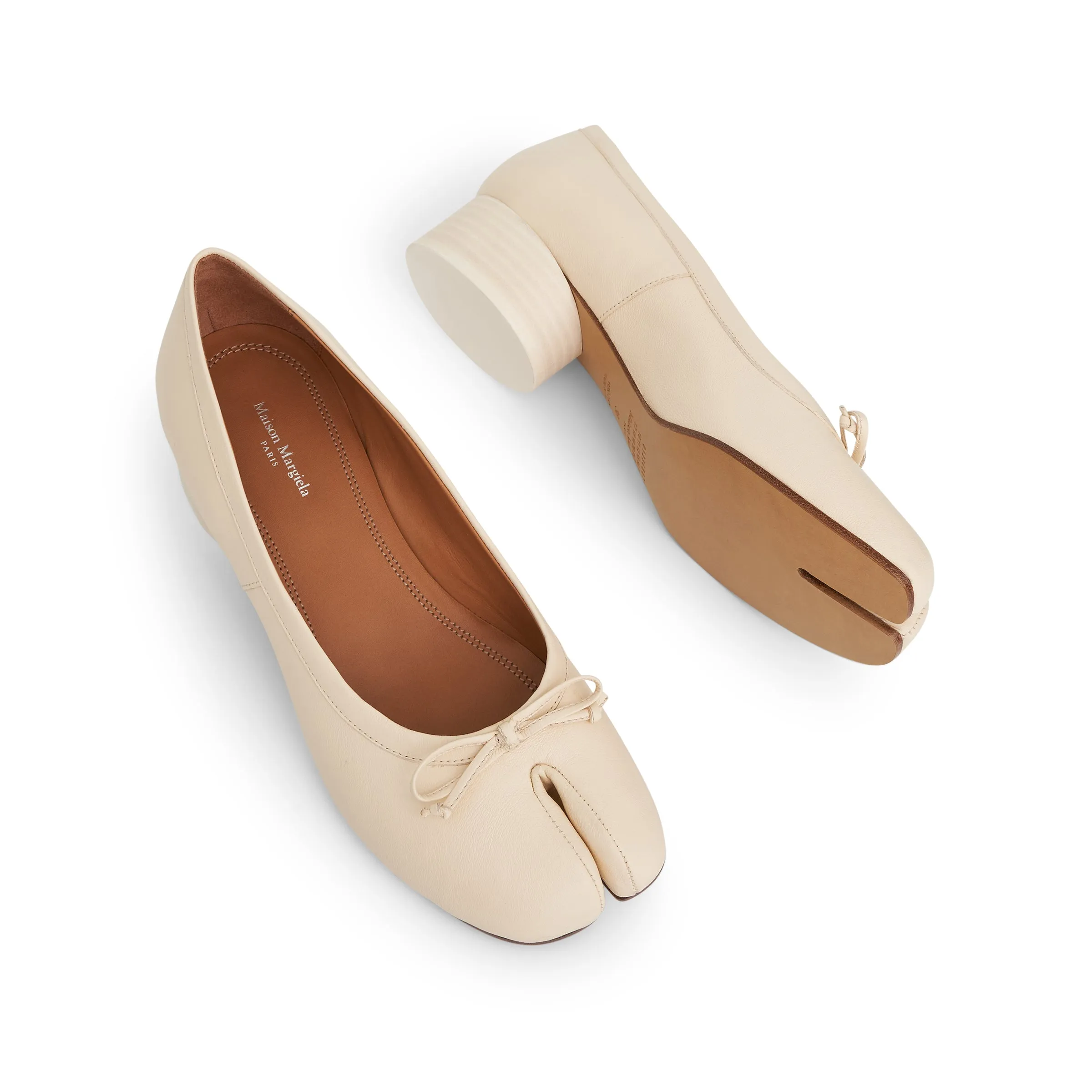 Tabi Ballerina 3cm Heel in White sold by MARAIS product image thumbnail 4