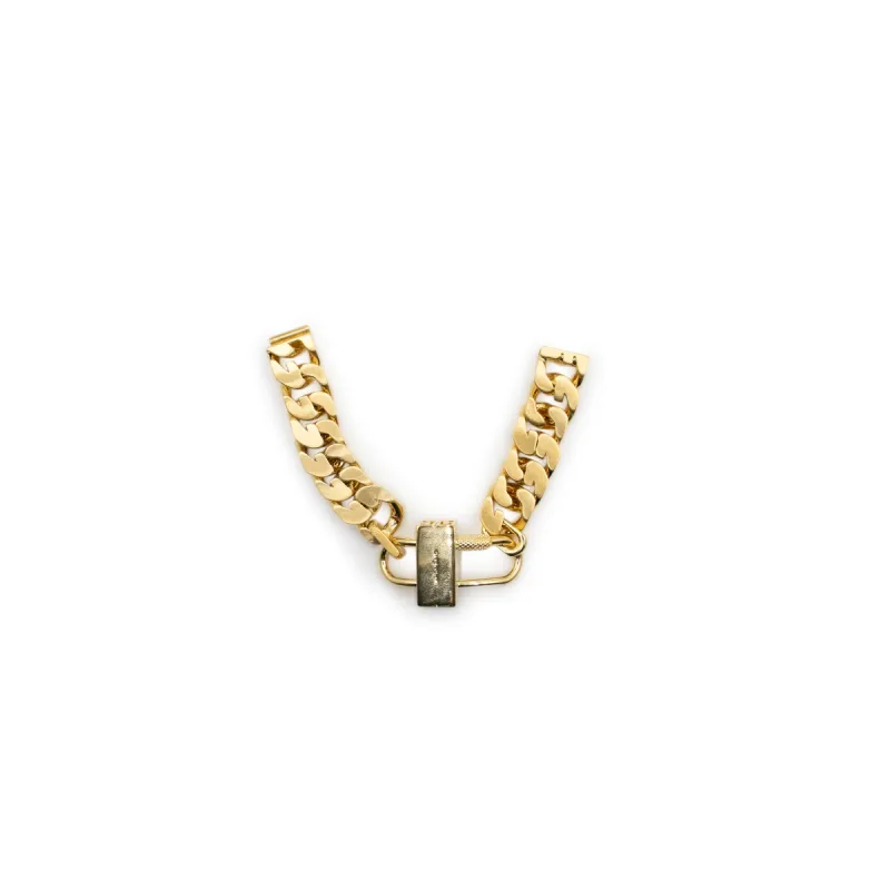 G Chain Gold Lock Small Bracelet in Gold sold by MARAIS