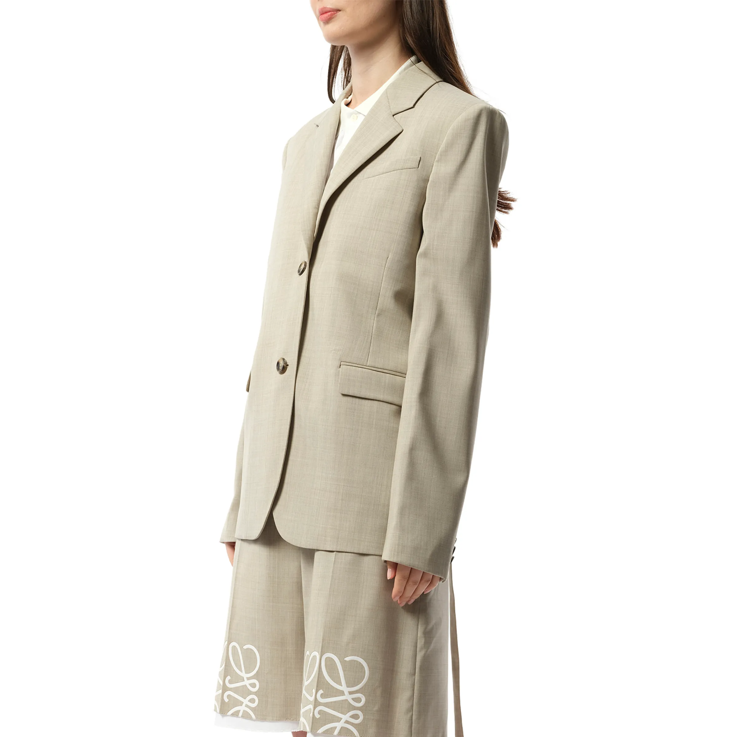 Tailored Jacket in Light Beige Melange sold by MARAIS product image thumbnail 5