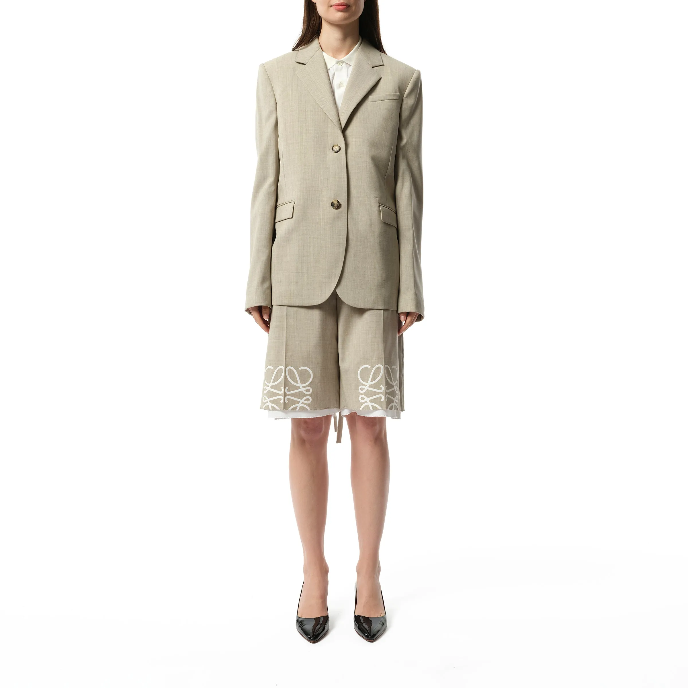 Tailored Jacket in Light Beige Melange sold by MARAIS product image thumbnail 4