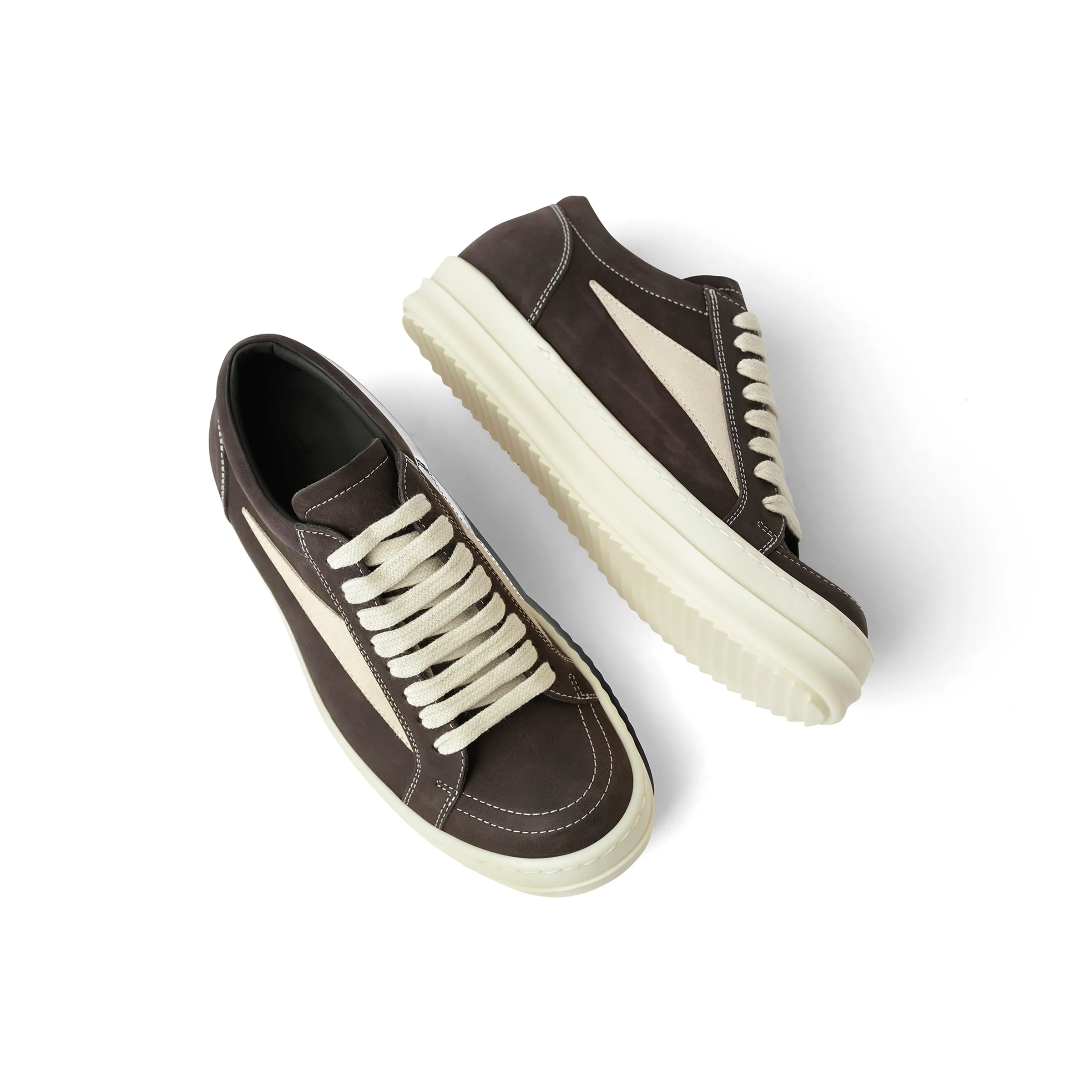 Grey Wolf Nubuk Vintage Sneaker in Dark Dust/Milk sold by MARAIS product image thumbnail 4