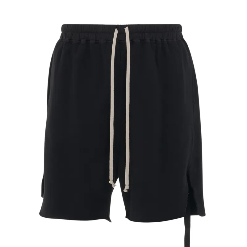 Long Boxer Sweat Shorts in Black sold by MARAIS