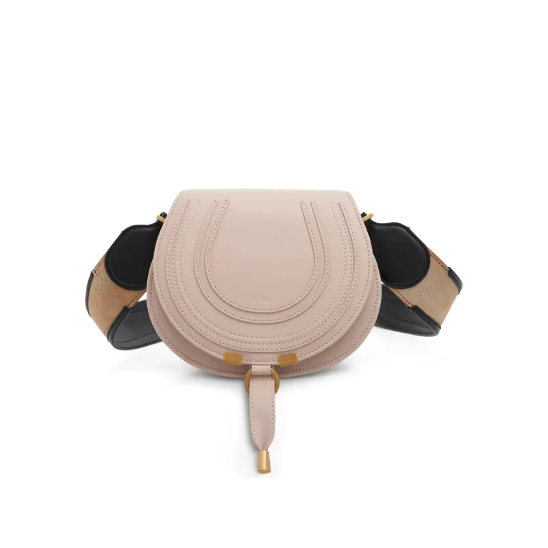 Small Marcie Saddle Bag in Nude sold by MARAIS