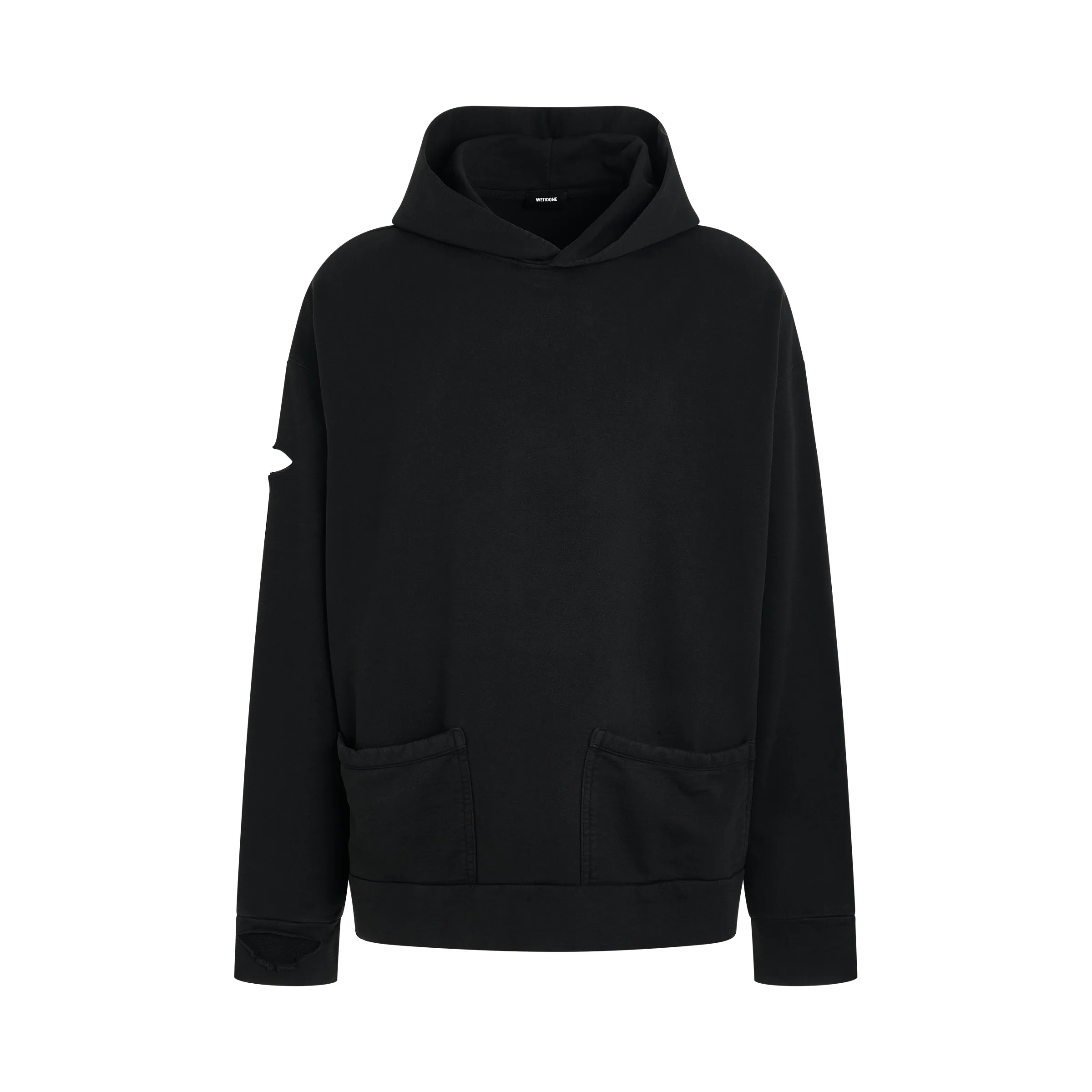 Distressed Vintage Pocket Hoodie in Black sold by MARAIS