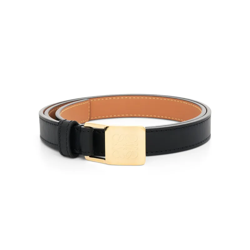 Amazona Padlock 2cm Belt in Black/Gold sold by MARAIS