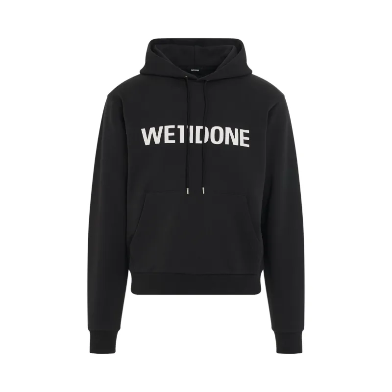 Basic logo Fitted Hoodie in Black sold by MARAIS
