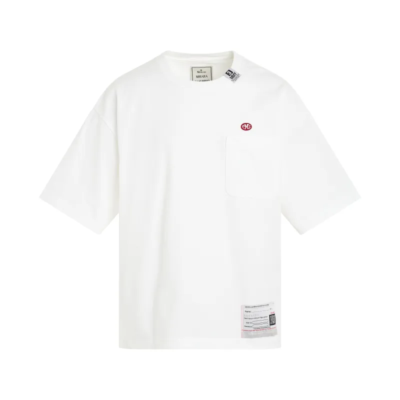 Lo-Fi Back Print Pocket T-Shirt in White sold by MARAIS