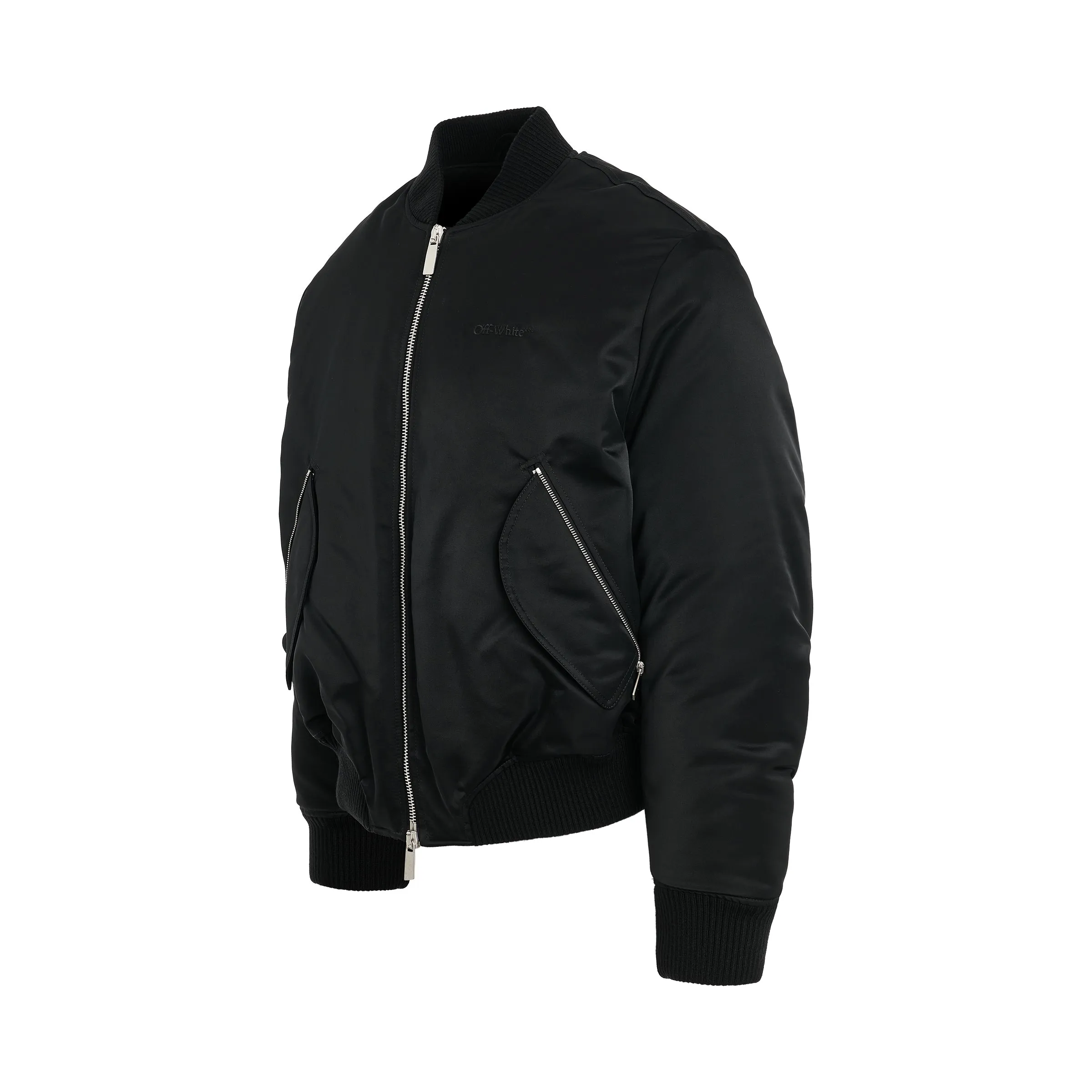 Arrow Nylon Bomber Jacket in Black sold by MARAIS product image thumbnail 2