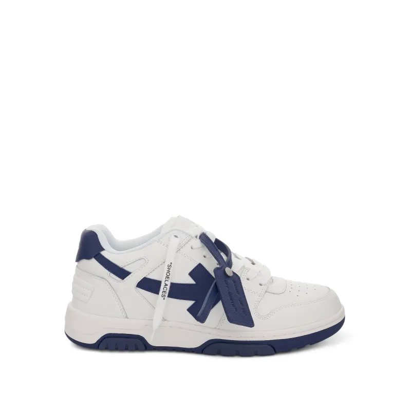Out Of Office Leather Sneaker in White/Navy Blue sold by MARAIS