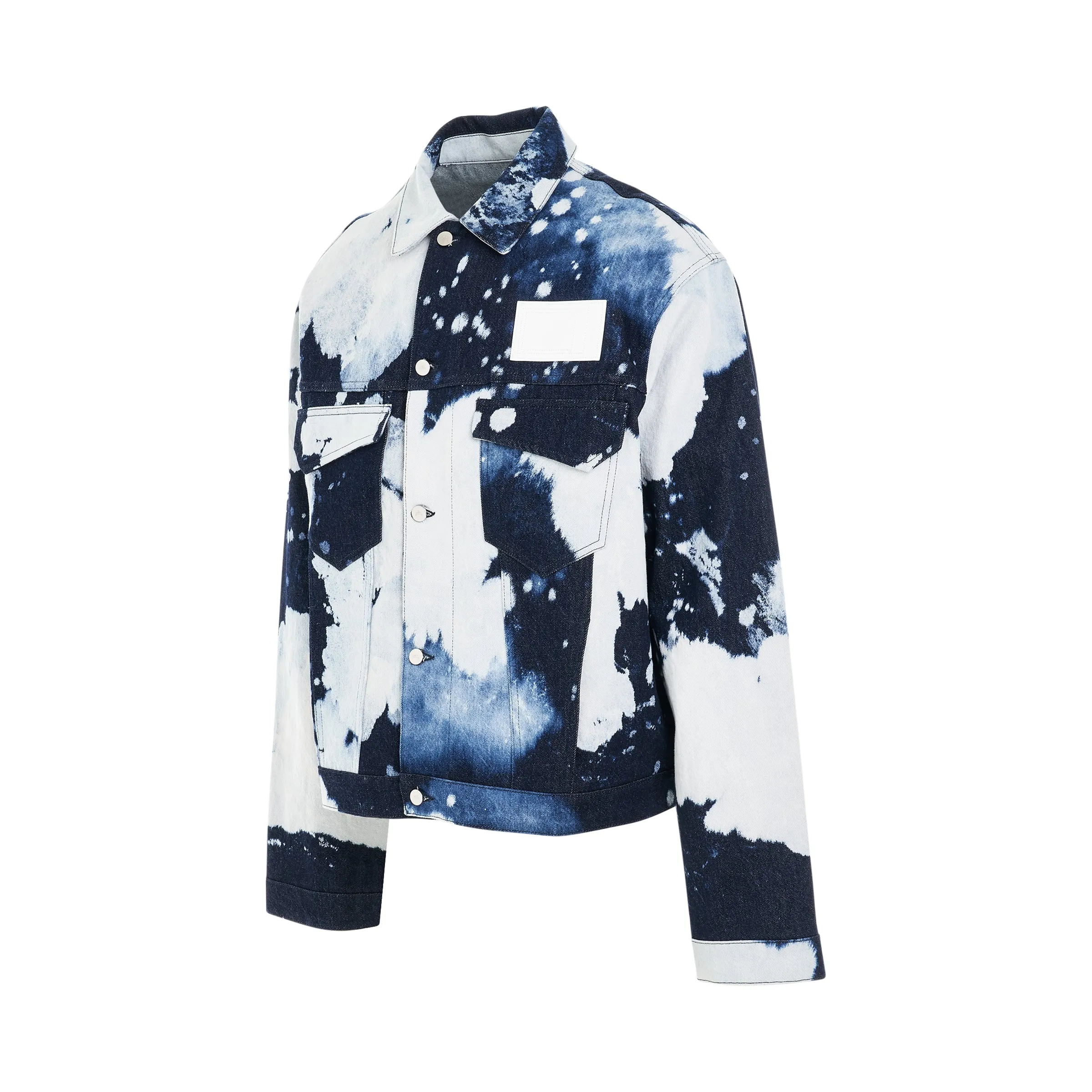 Back Logo Denim Jacket in Bleach Wash sold by MARAIS product image thumbnail 2