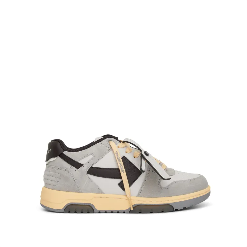 Out of Office Calf Leather Suede Sneaker in Light Grey sold by MARAIS