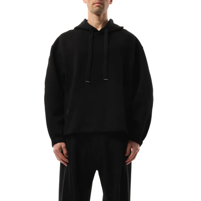 Drawstring Hoodie in Black sold by MARAIS