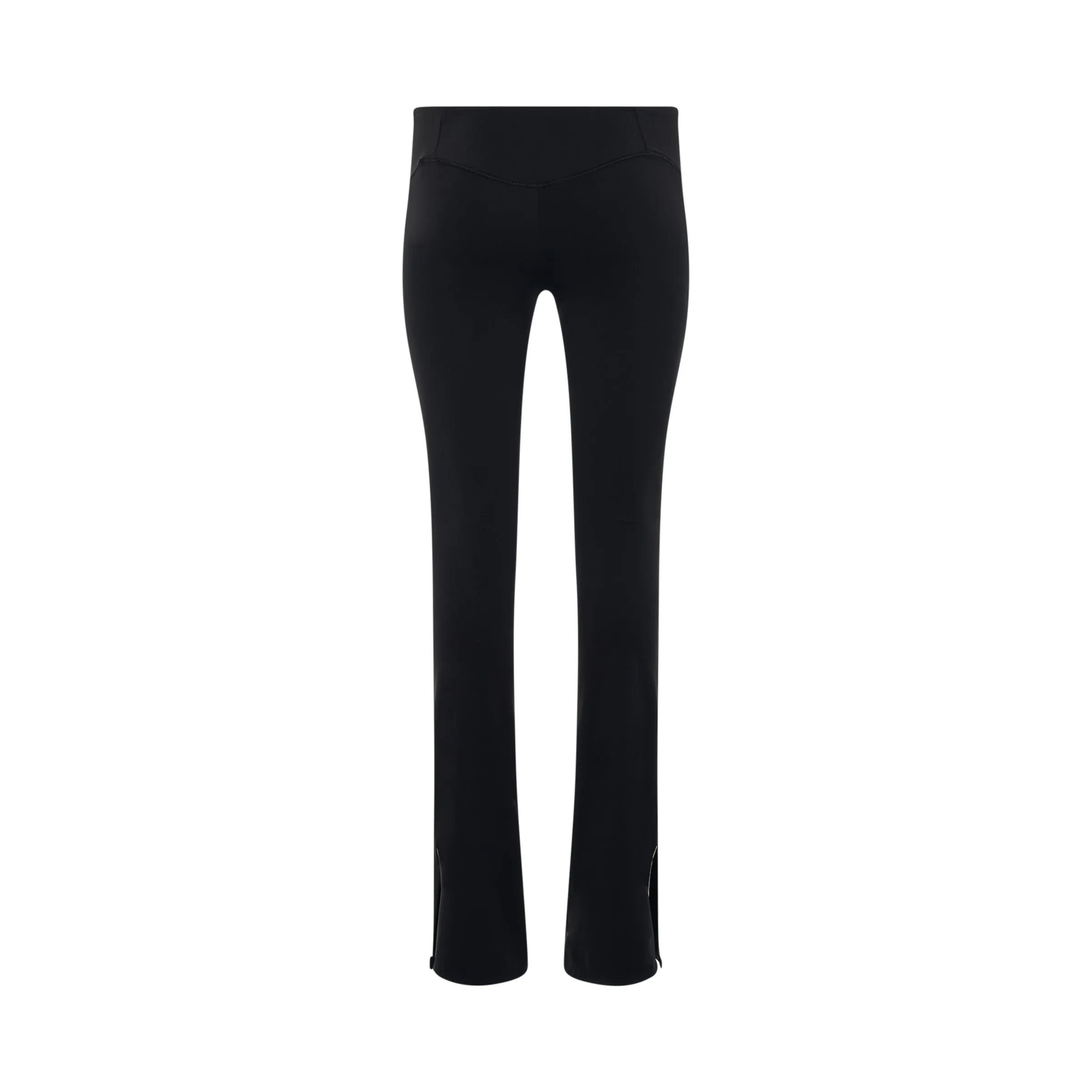 Stripe-trim Flare Leggings in Black/Off White sold by MARAIS product image thumbnail 4