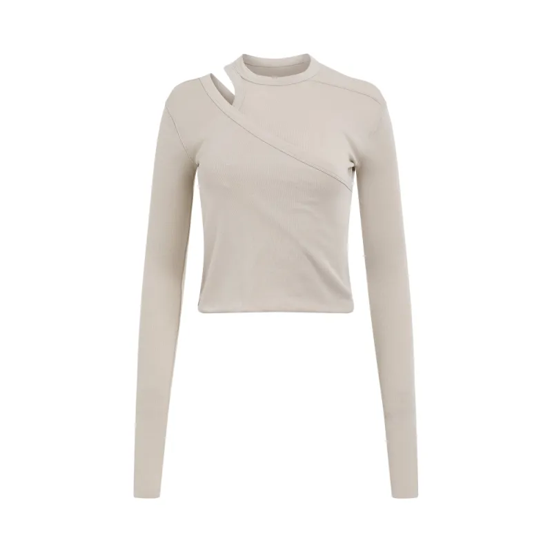 Banana Knit T-Shirt in Pearl sold by MARAIS