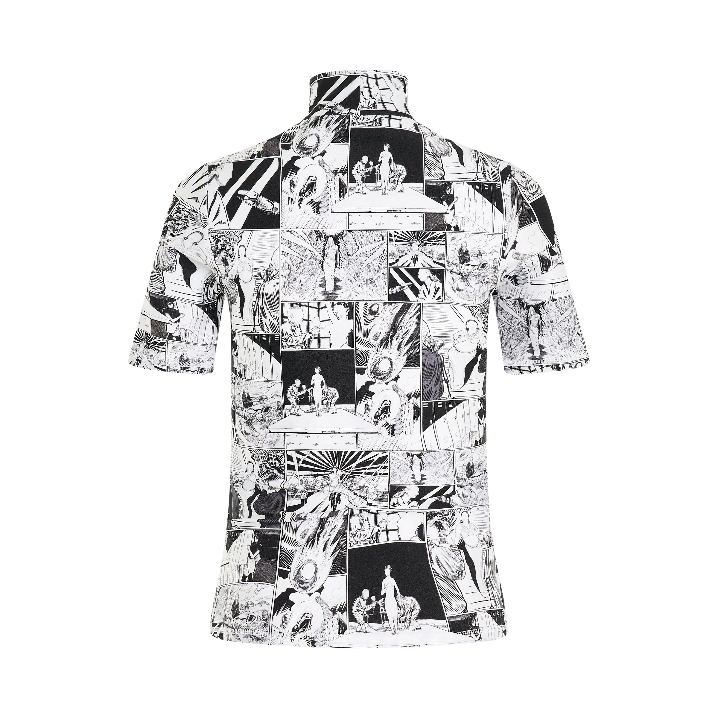 High Neck Fitted Top in Black/White sold by MARAIS product image thumbnail 5