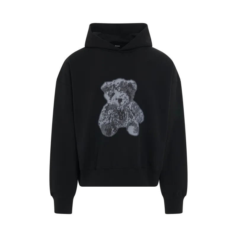 New Teddy Back Logo Hoodie in Black sold by MARAIS
