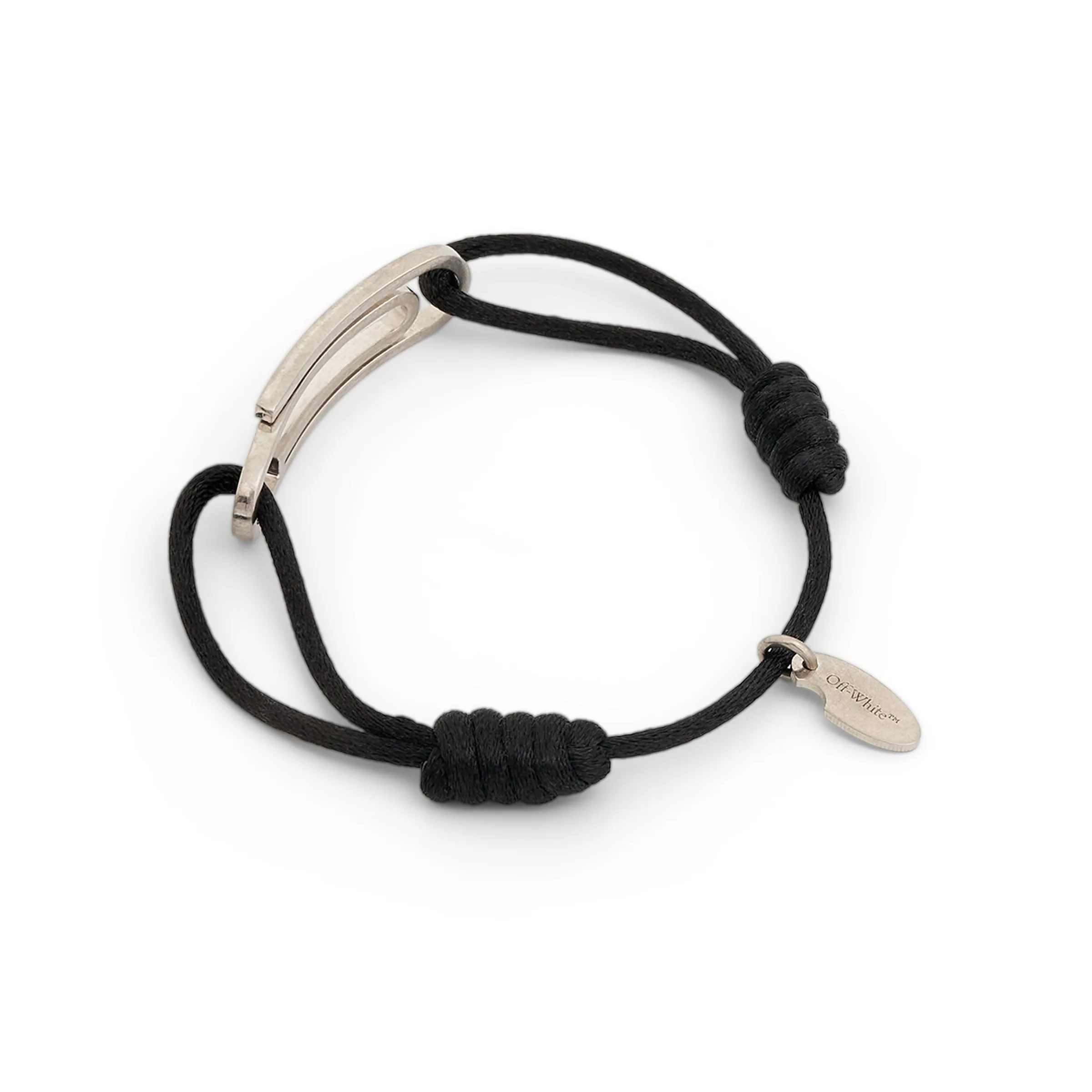 Paperclip Chord Bracelet in Silver/Black sold by MARAIS product image thumbnail 3