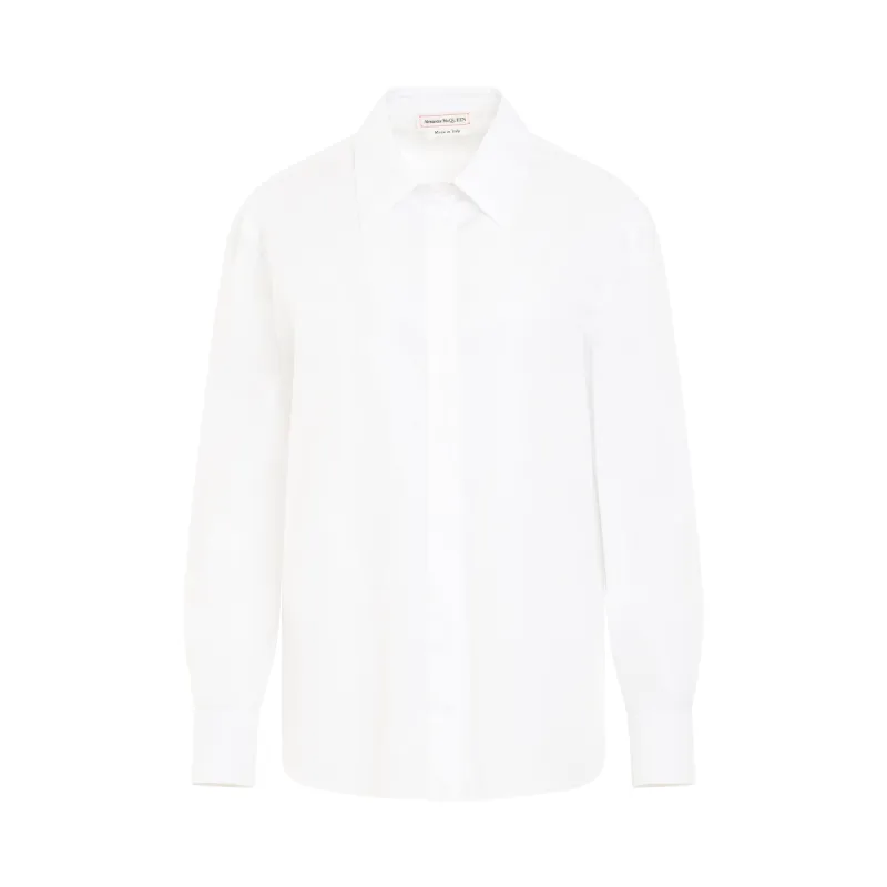 Classic Organic Popeline Shirt in White sold by MARAIS
