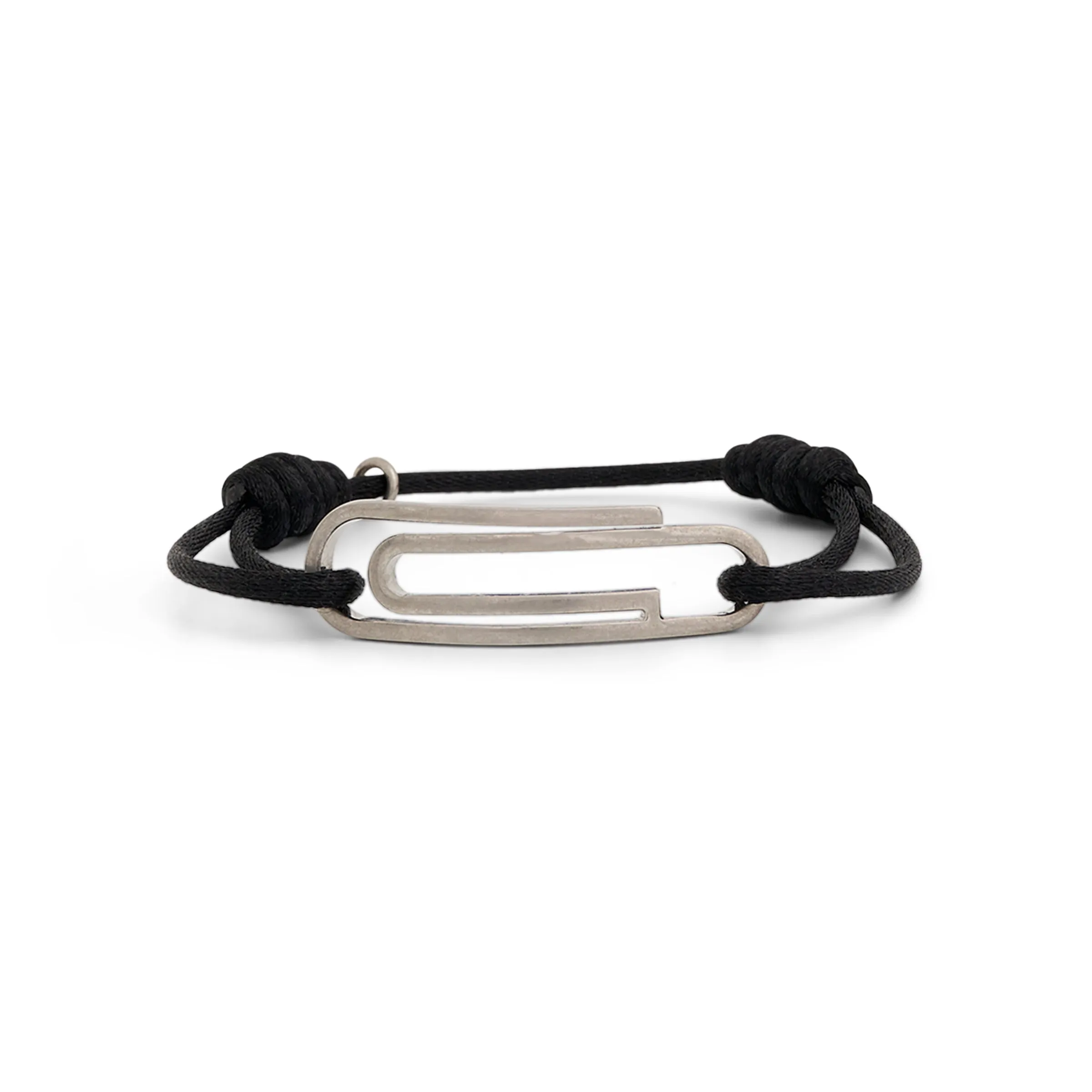 Paperclip Chord Bracelet in Silver/Black sold by MARAIS product image thumbnail 4