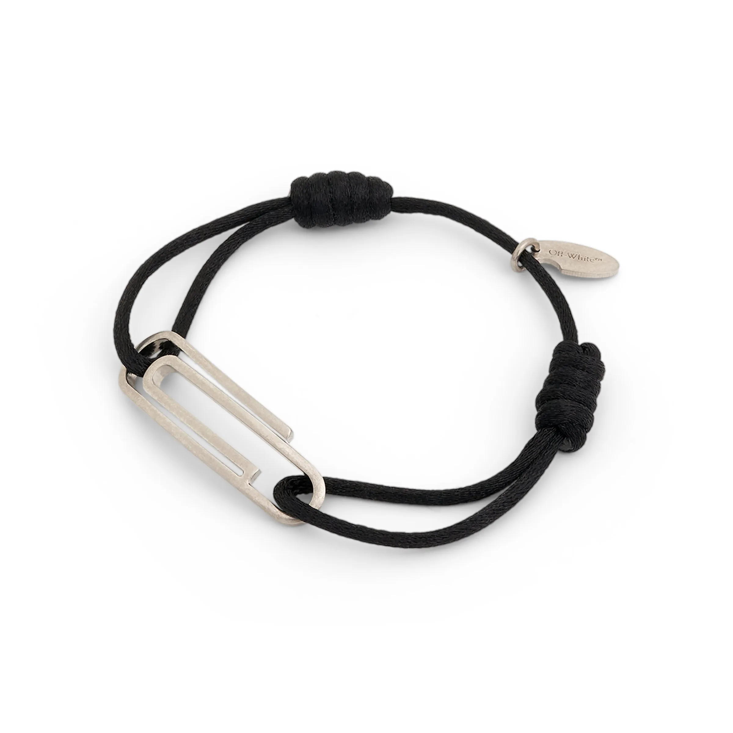 Paperclip Chord Bracelet in Silver/Black sold by MARAIS product image thumbnail 2