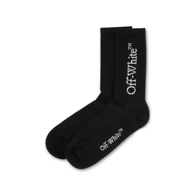 Big Logo Mid Socks in Black sold by MARAIS