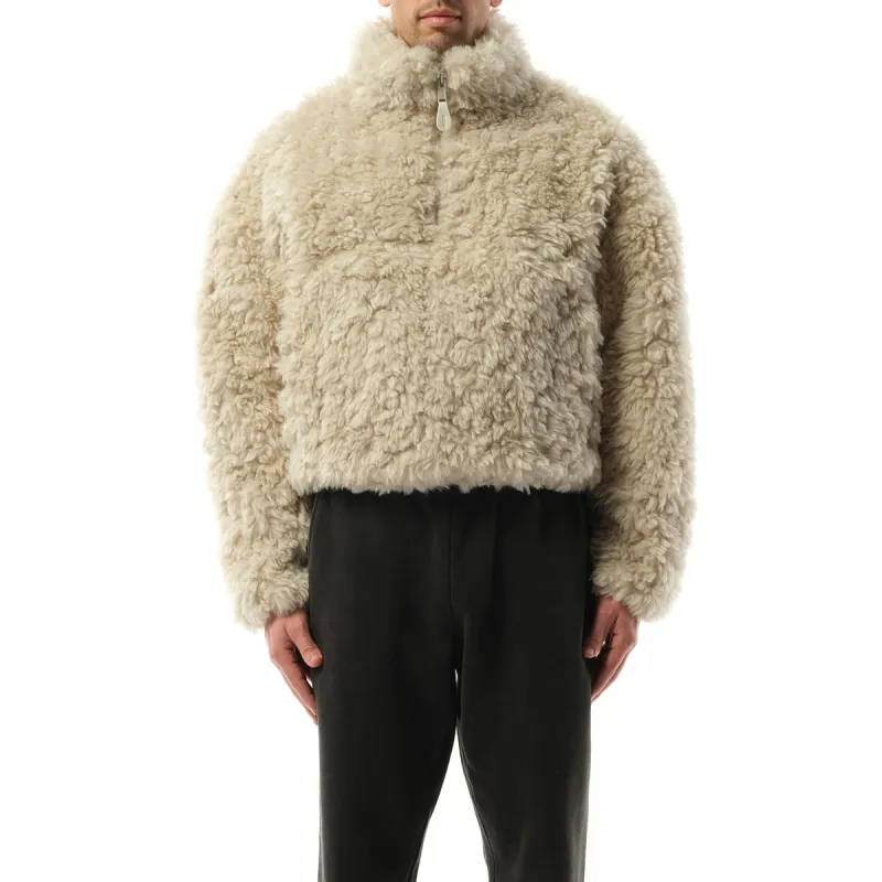 Fluffy Quarter Zip Jacket in Elm sold by MARAIS