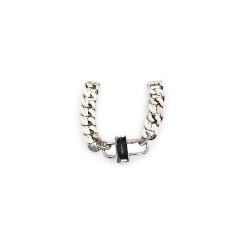 G Chain Silver Lock Small Bracelet in Silver sold by MARAIS