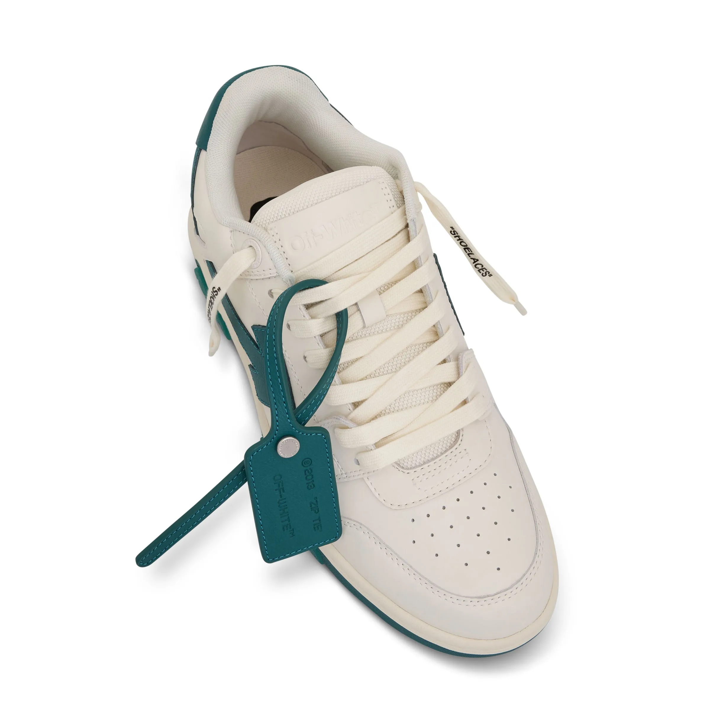 Out Of Office Leather Sneaker in White/Green sold by MARAIS product image thumbnail 3
