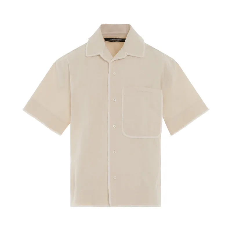 Artichaut Short Sleeve Shirt in White sold by MARAIS