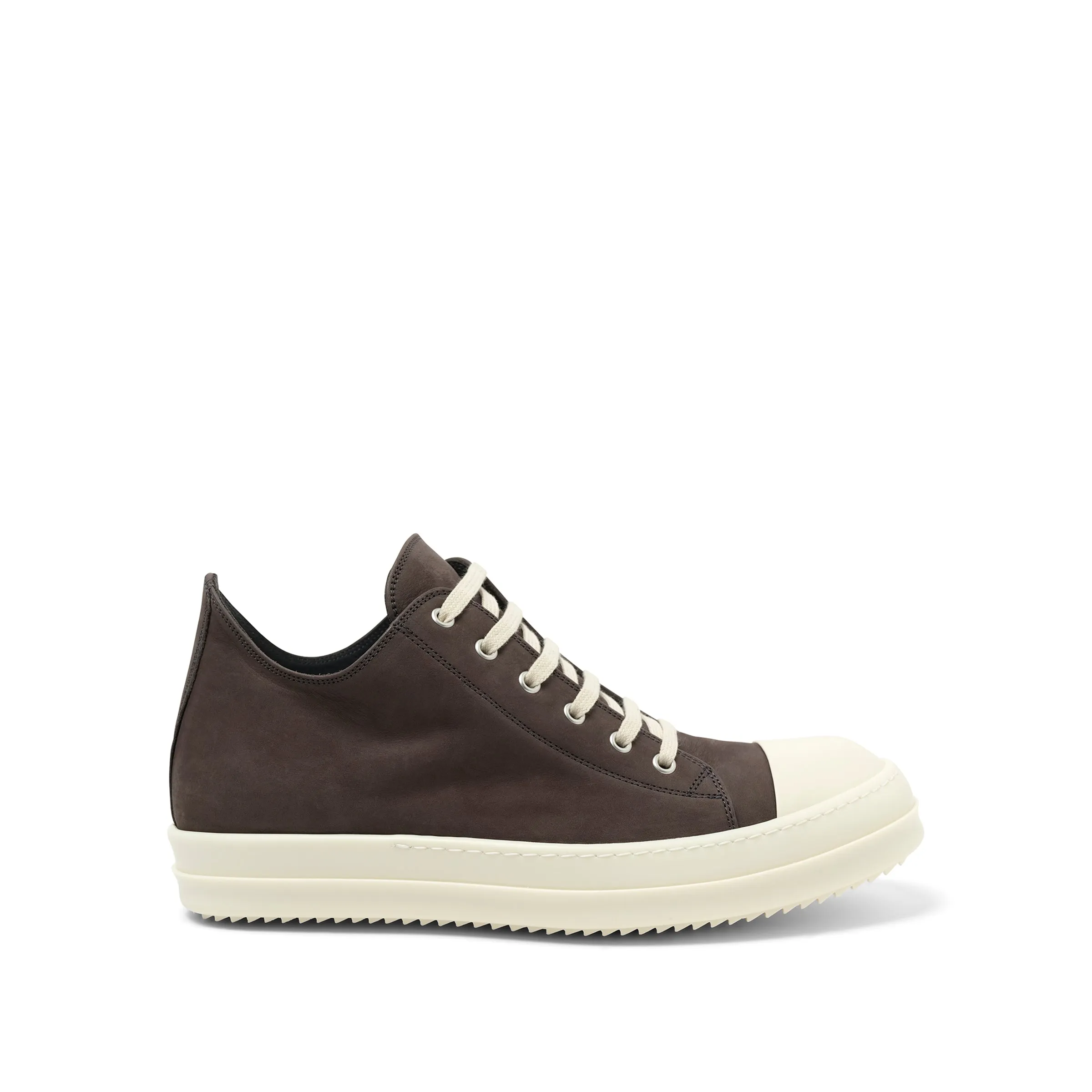Grey Wolf Nubuk Low Sneaker in Dark Dust/Milk sold by MARAIS