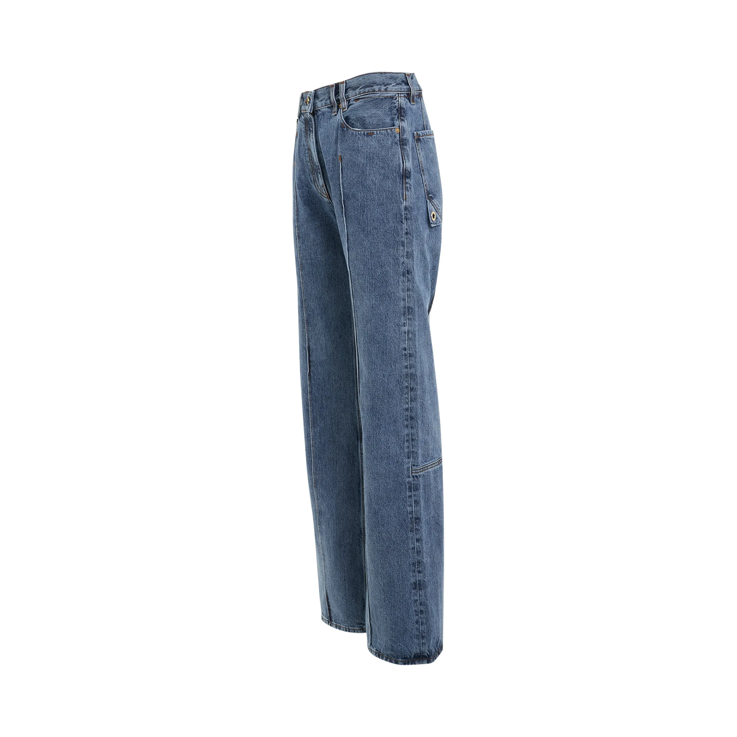 Bordado Denim Jeans in Blue sold by MARAIS product image thumbnail 2