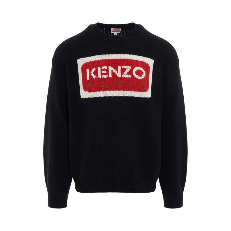 Paris Logo Jumper in Black sold by MARAIS