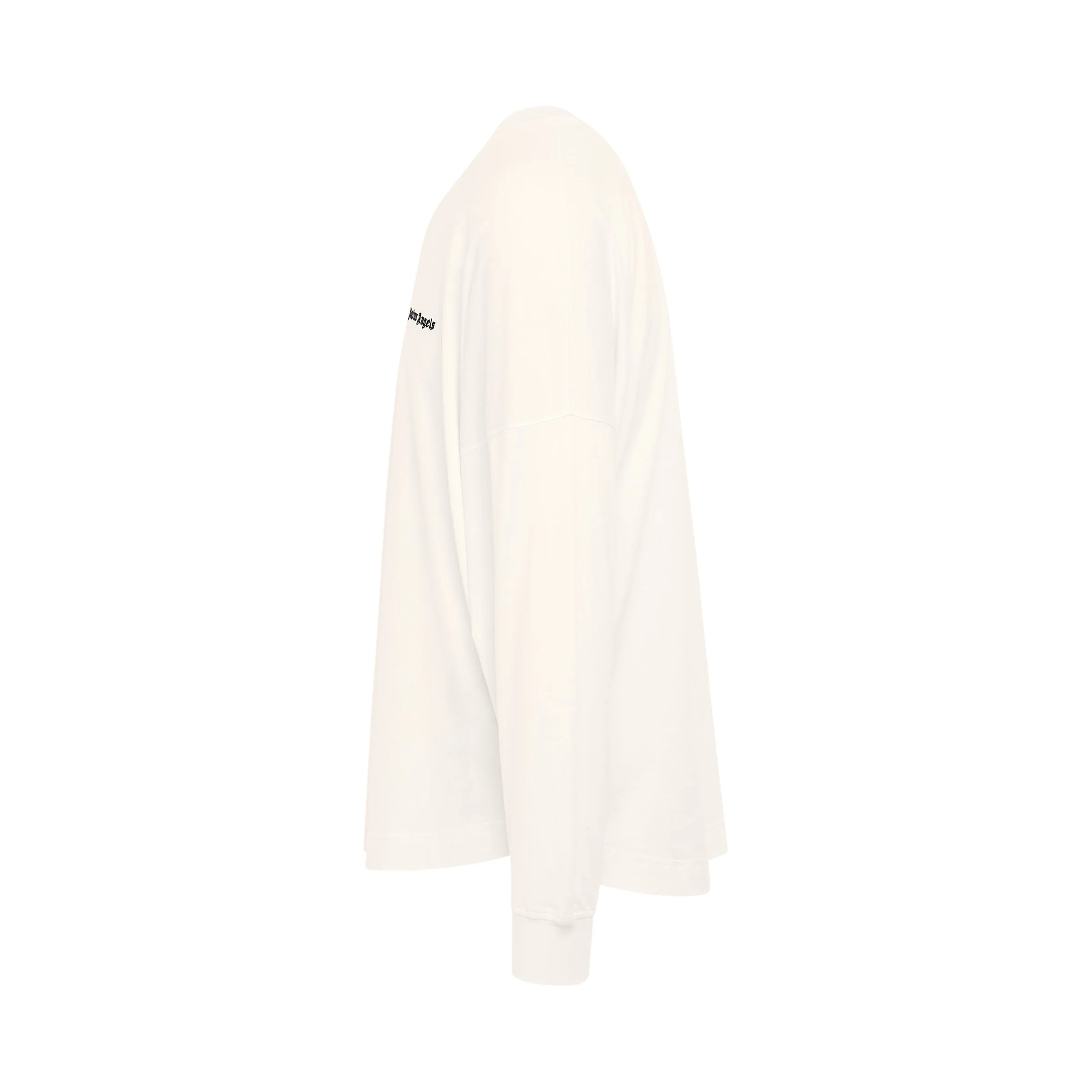 Embroidered Logo Long-sleeves T-Shirt in White sold by MARAIS product image thumbnail 3