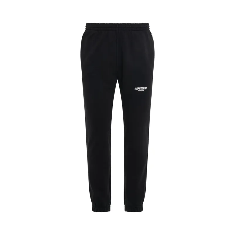 New Represent Owners Club Sweatpants in Black sold by MARAIS