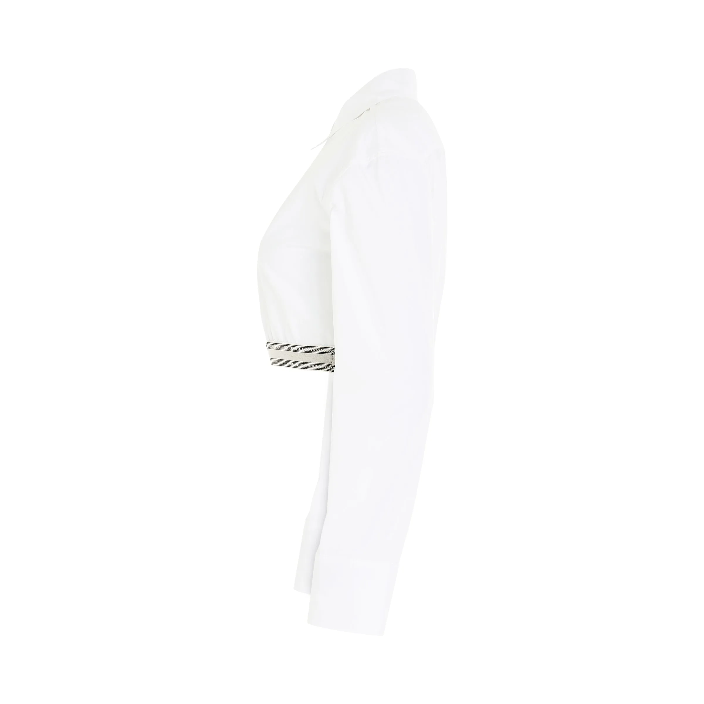 Cropped Logo Shirt in Optic White sold by MARAIS product image thumbnail 3