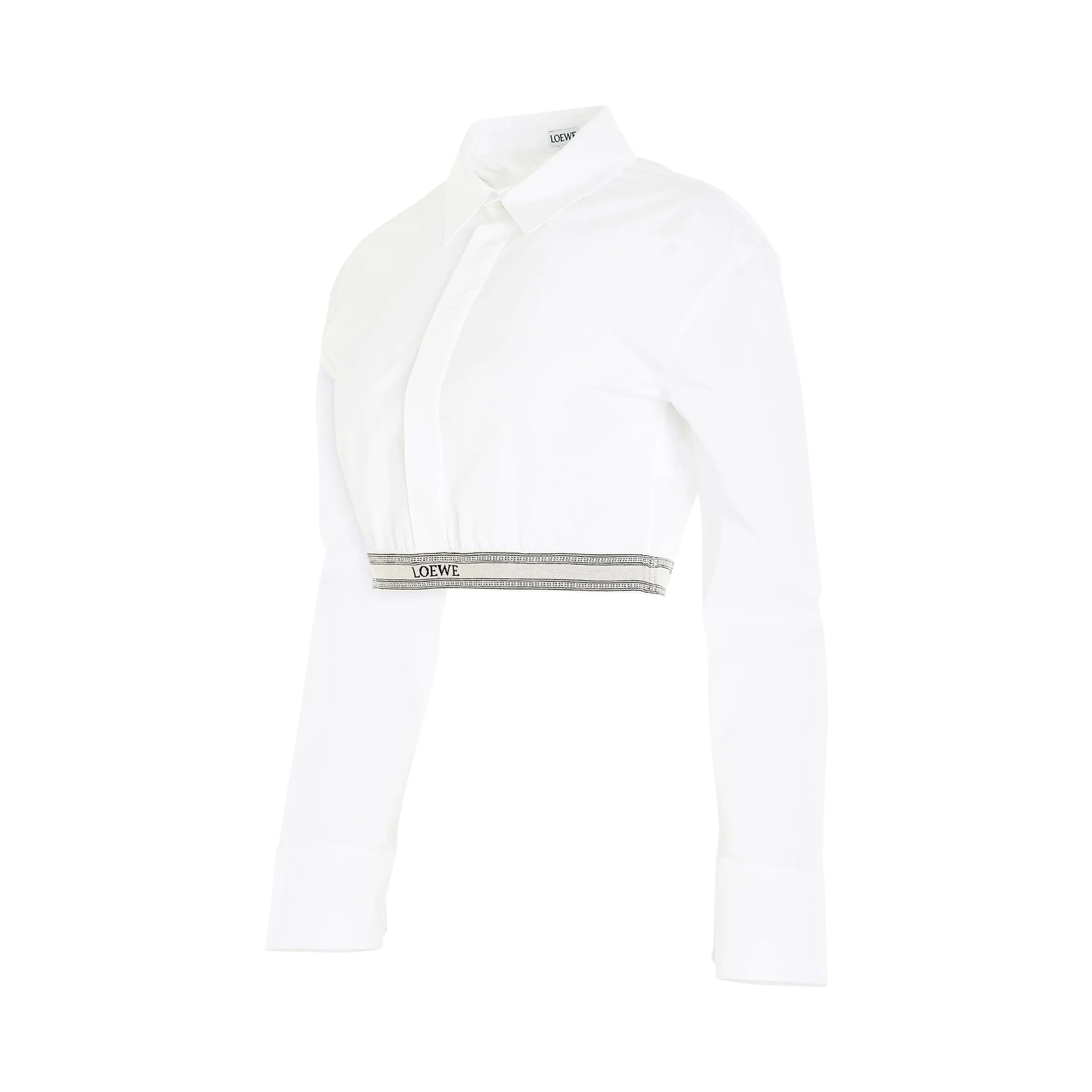 Cropped Logo Shirt in Optic White sold by MARAIS product image thumbnail 2