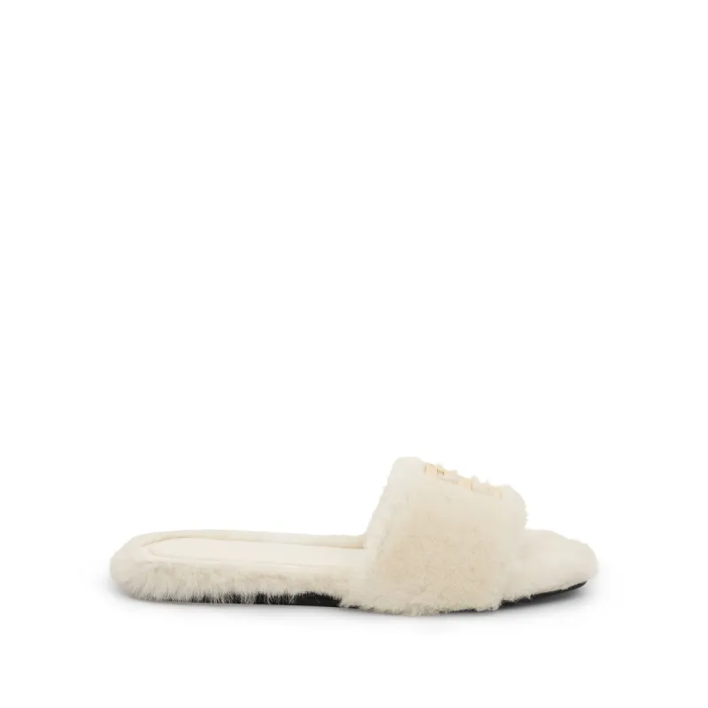 4G Shearling Sandals in Ivory sold by MARAIS