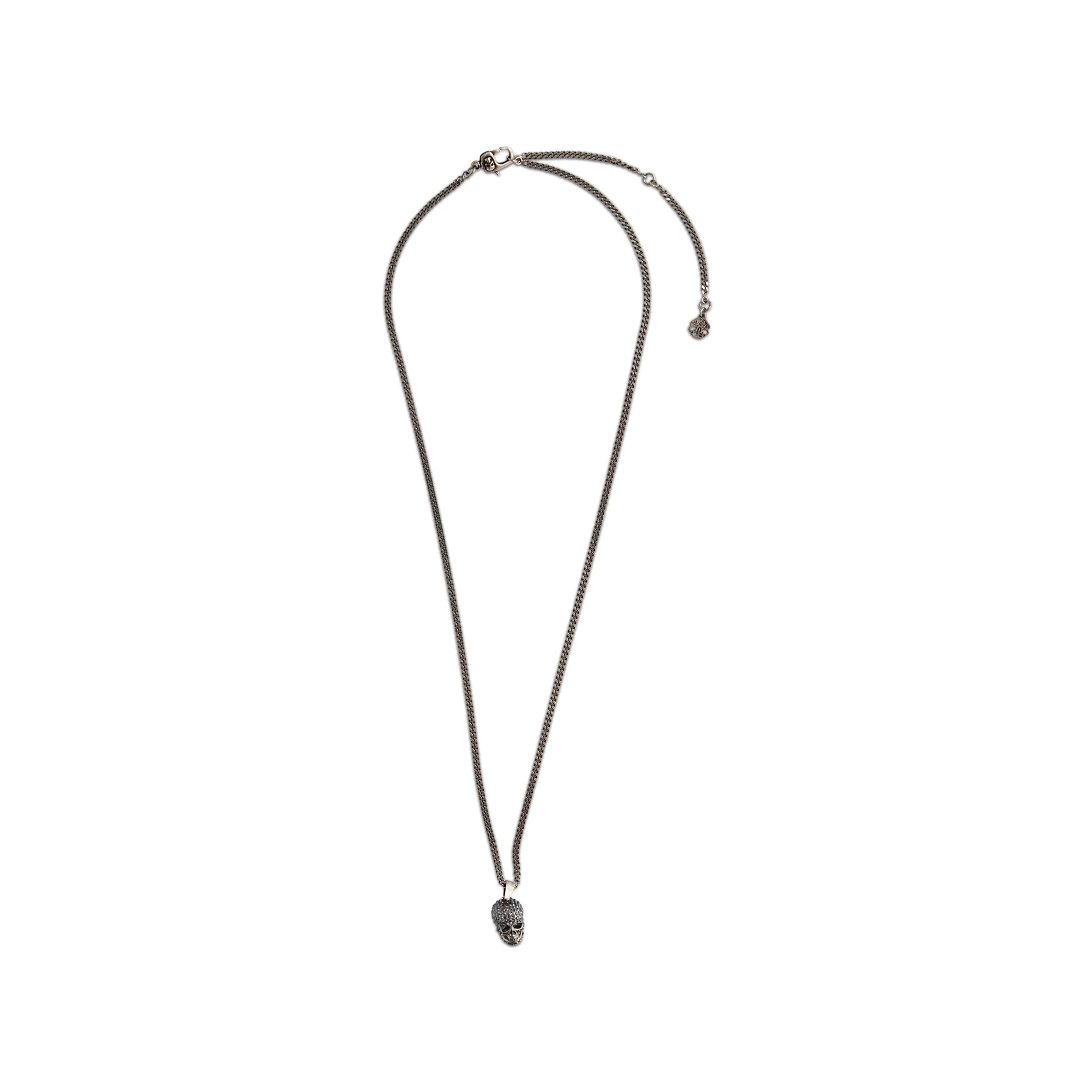 Pave Skull Necklace in Silver sold by MARAIS