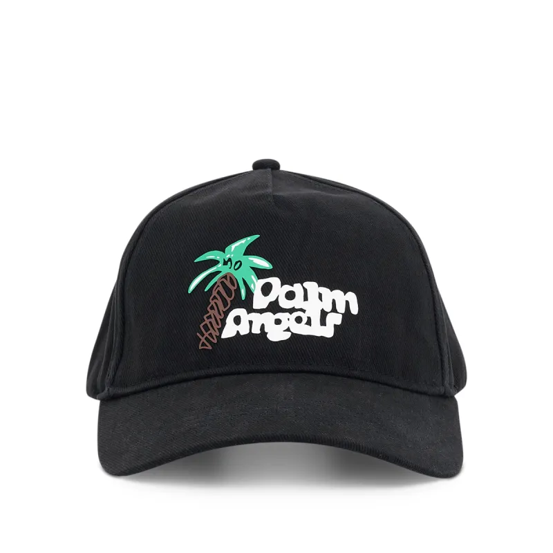 "Sketchy" Logo Printed Cap in Black sold by MARAIS