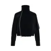 Nylon Twill x Knit Blouson in Black sold by MARAIS