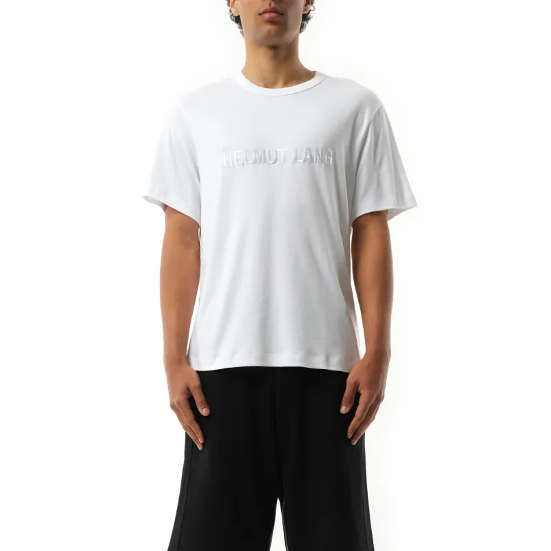 Logo Embroidered T-Shirt in White sold by MARAIS