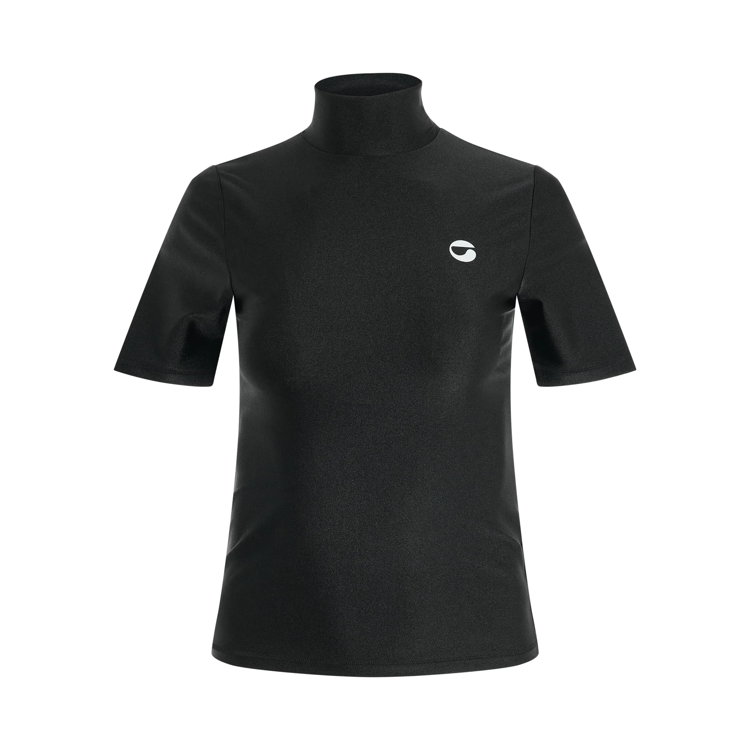 High Neck Fitted Top in Black sold by MARAIS