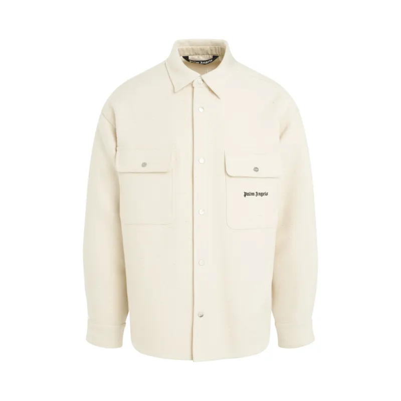 Pocket Logo Overshirt in Butter sold by MARAIS