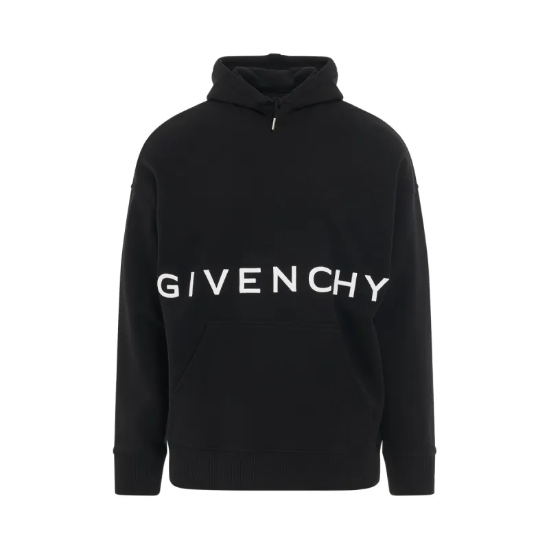 Slim Fit Hoodie in Embroidered Felpa in Black sold by MARAIS